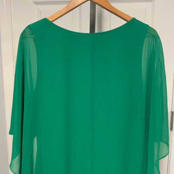 Glamour Nights Green Chiffon Overlay Dress – Size 16 – NWT - Picture 9 of 11
